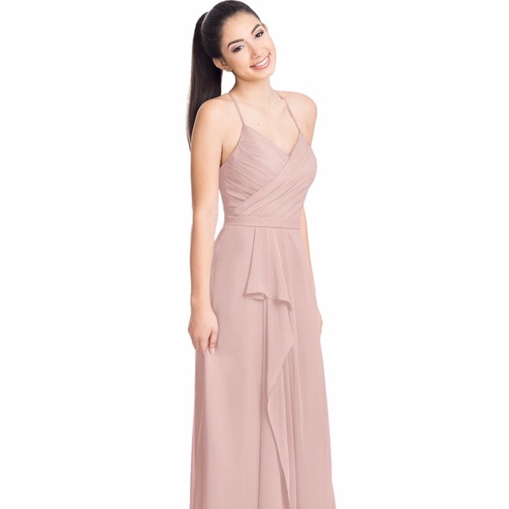 Azazie Dawn, dusty rose color, size A2